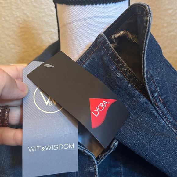 Wit & Wisdom Blue Jean Jacket Fitted Tailored Style - Picture 7 of 15